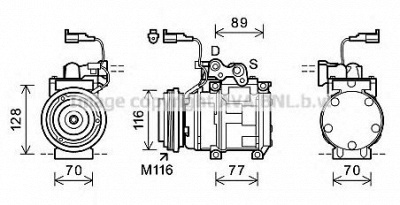 AVA QUALITY COOLING jek056 -  Компрессор, кондиционер